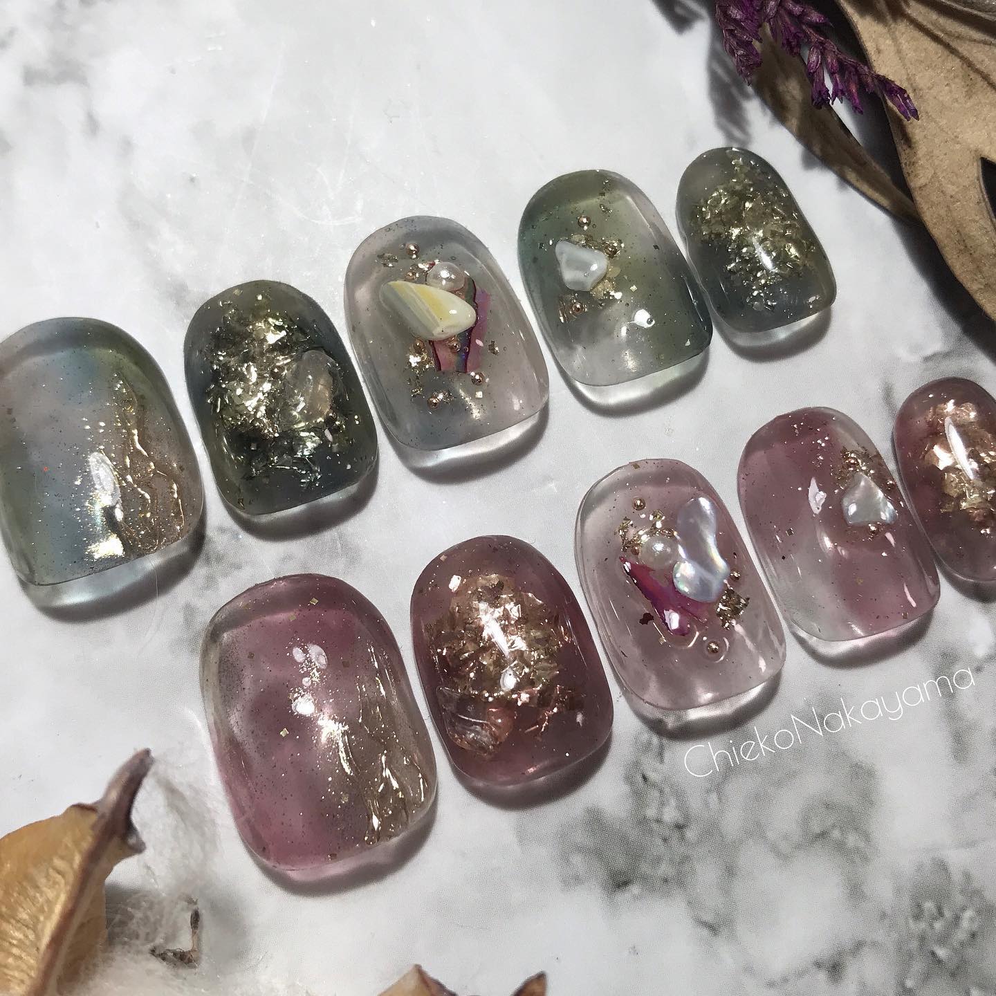 #ネイル,#アンティークネイル,#ニュアンスネイルのネイルデザイン