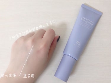 Milk Touch ホワイトフラワートーンアップクリームのクチコミ「Milk Touchさまから、White Flower Tone Up Creamを先行モニタ.....」（3枚目）