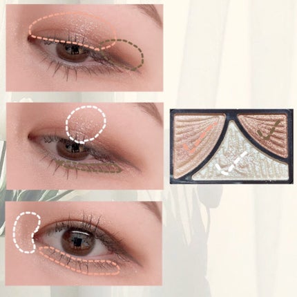 ジューシーピュアアイズ/キャンメイク/アイシャドウパレットを使ったクチコミ(2枚目)