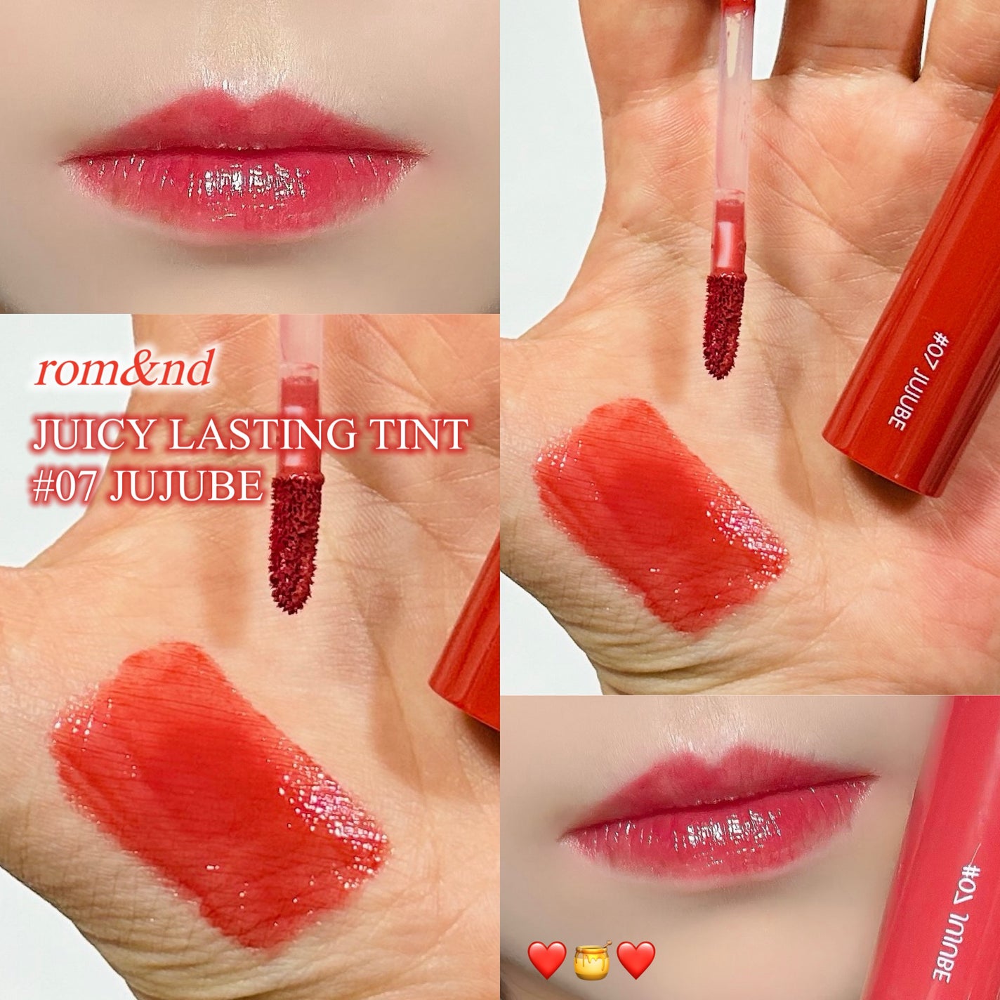ジューシーラスティングティント/rom&nd/リップティントを使ったクチコミ(1枚目)