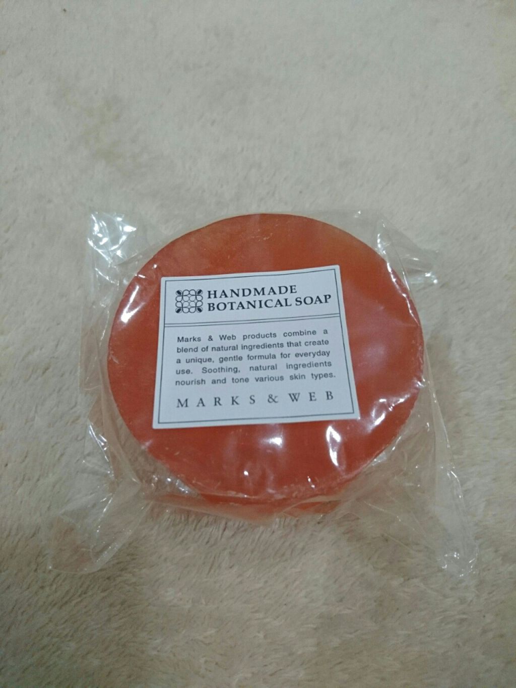 ハンドメイドボタニカルソープ ヘチマ／オレンジ/MARKS&WEB/洗顔石鹸を使ったクチコミ（1枚目）