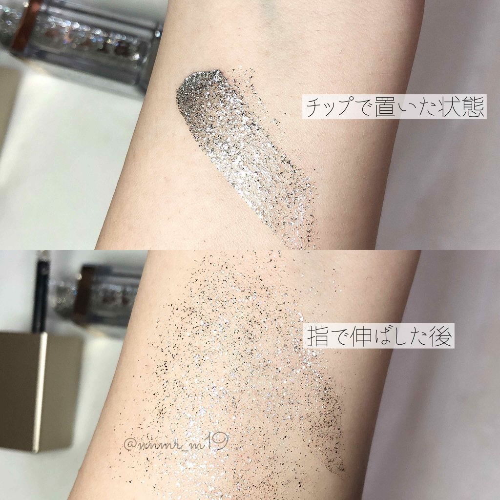 グリッター&グロウ リキッドアイシャドウ/stila/グリッターを使ったクチコミ（2枚目）