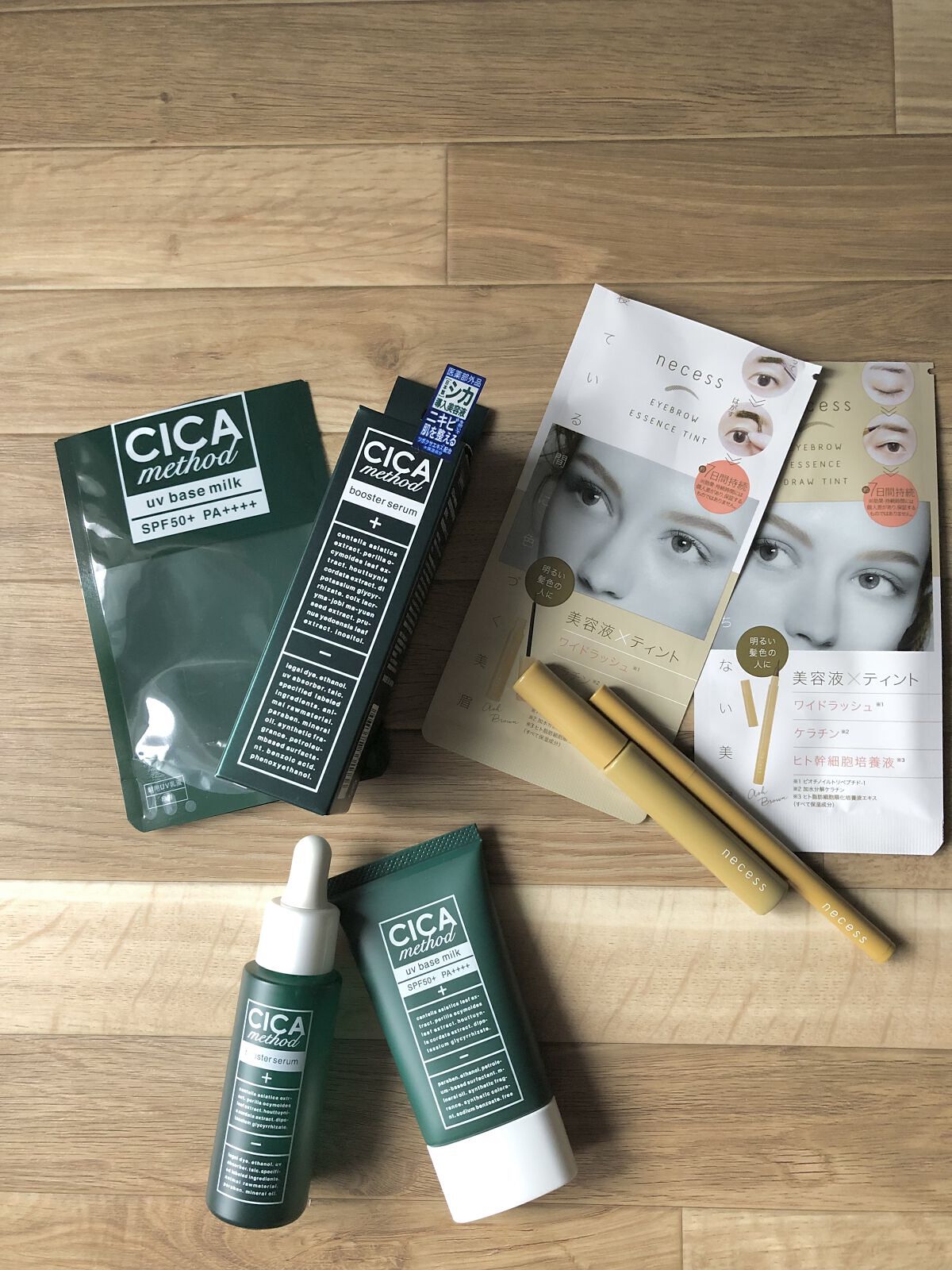 necess まゆ書き足し美容液ティント /コジット/眉ティントを使ったクチコミ（1枚目）