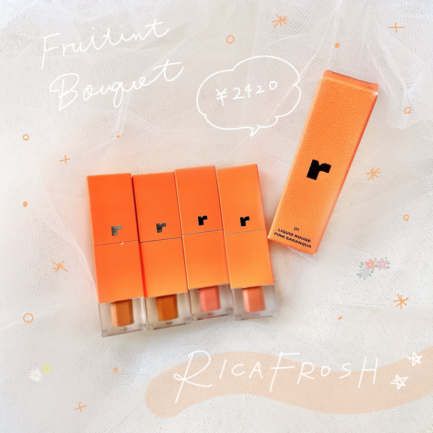 フルーティントブーケ/RICAFROSH/リップティントを使ったクチコミ(1枚目)