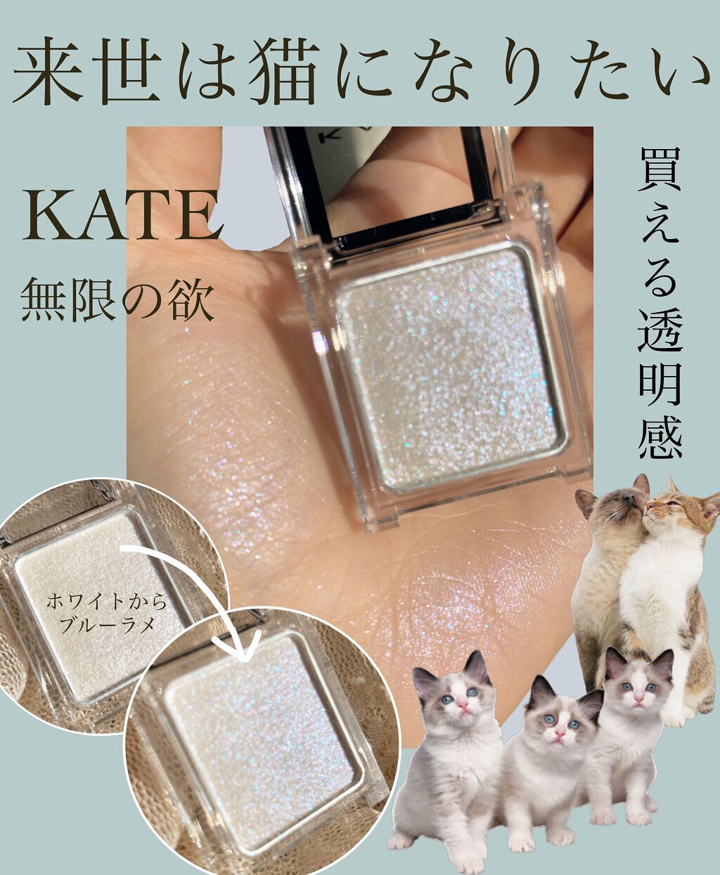 ケイト ザ アイカラー PS401 アイシープリズム(Web限定)/KATE/単色アイシャドウを使ったクチコミ（1枚目）