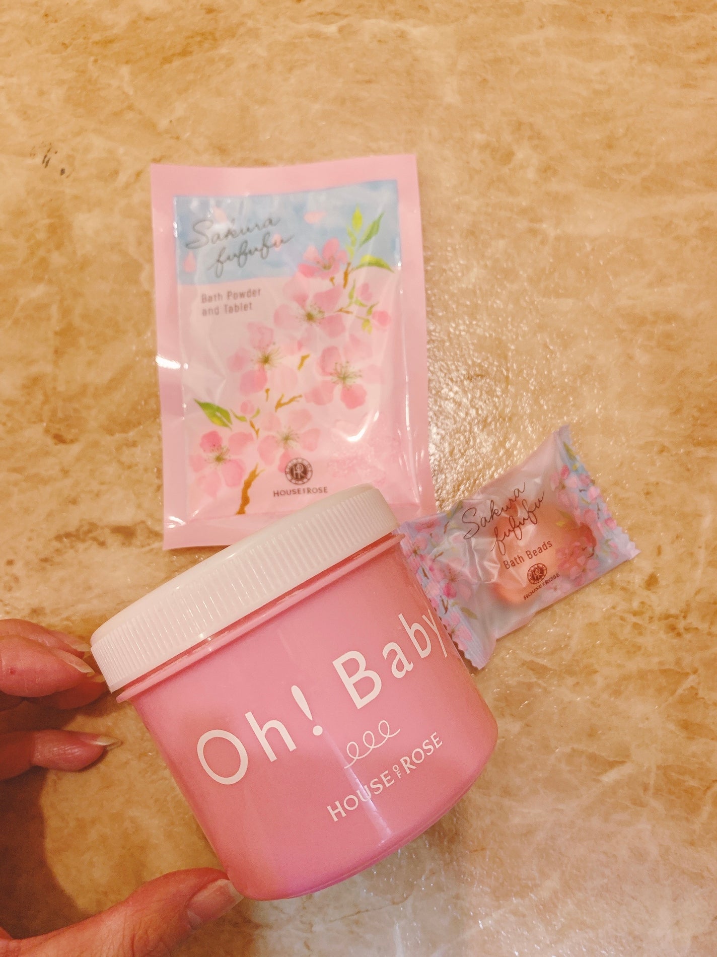 さくらふふふ バスビーズ n/ハウス オブ ローゼ/保湿系入浴剤を使ったクチコミ(1枚目)