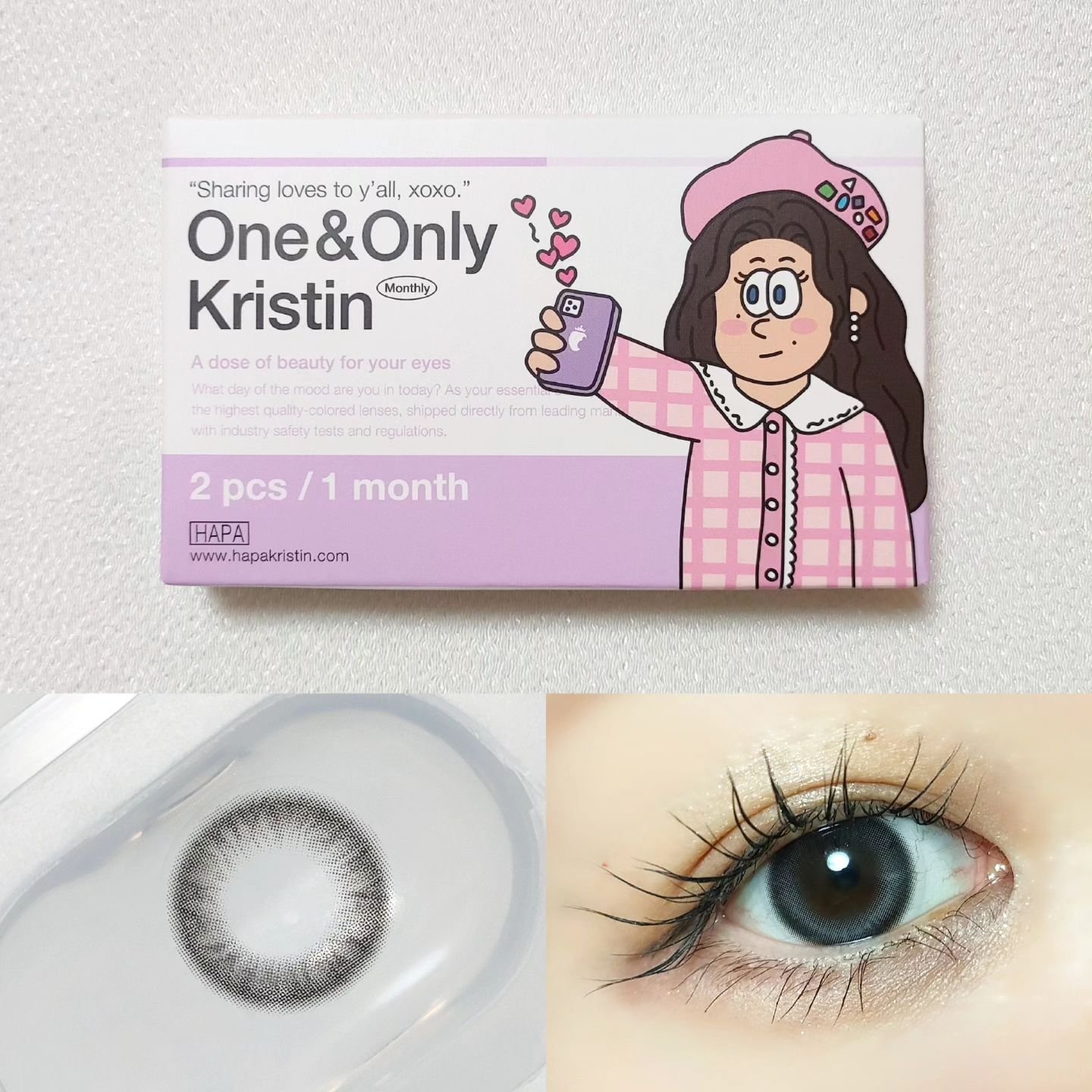 One&Only Kristin Plus/Hapa kristin/カラーコンタクトレンズを使ったクチコミ（1枚目）