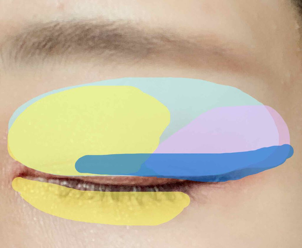 プレイカラーアイパレット ランジェリーバックステージ/ETUDE/アイシャドウパレットを使ったクチコミ（2枚目）