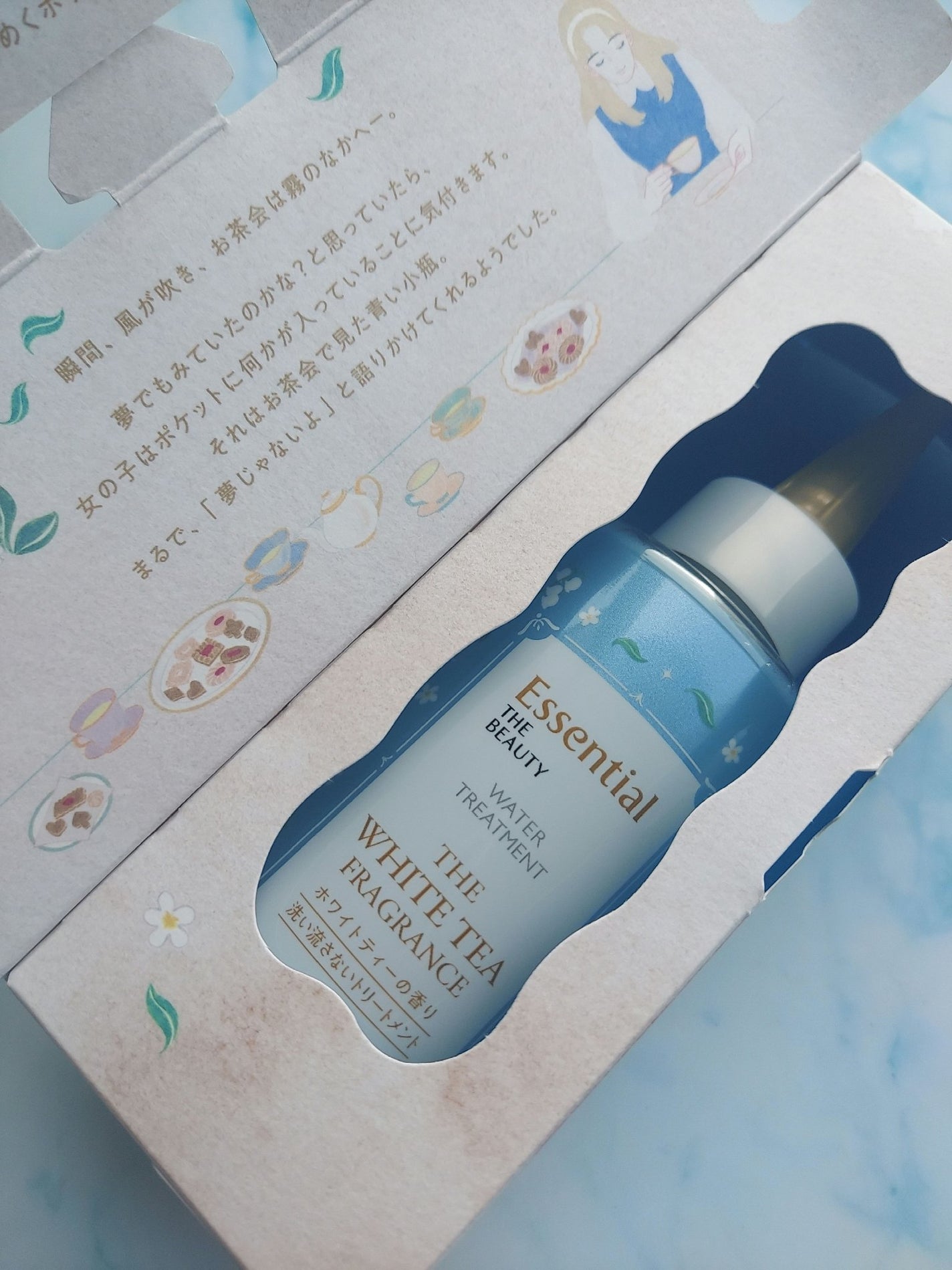 エッセンシャル ザビューティ 髪のキメ美容ウォータートリートメント ホワイトティーの香り/エッセンシャル/アウトバストリートメントを使ったクチコミ(4枚目)