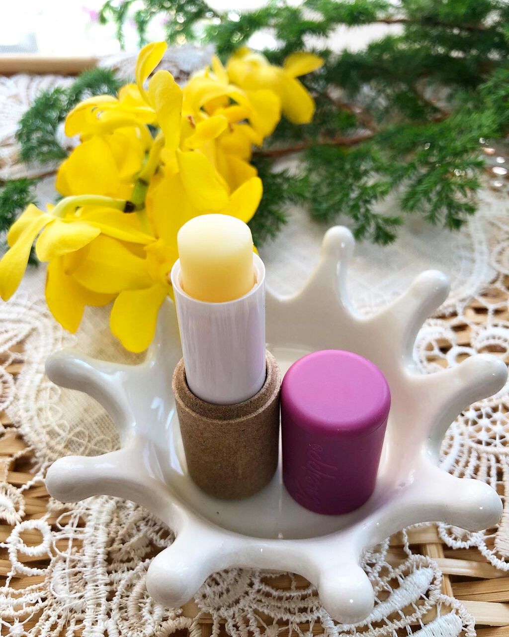 オーガニック リップバーム スイートアーモンドの香り/クナイプ/リップケアを使ったクチコミ（3枚目）