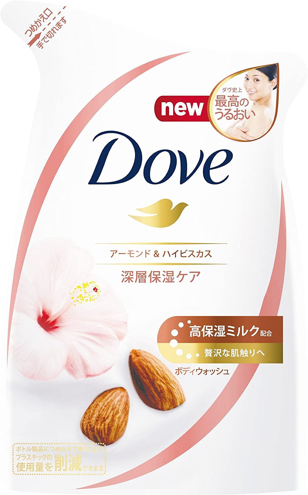 ボディウォッシュ リッチケア アーモンド&ハイビスカス 340g(つめかえ用)