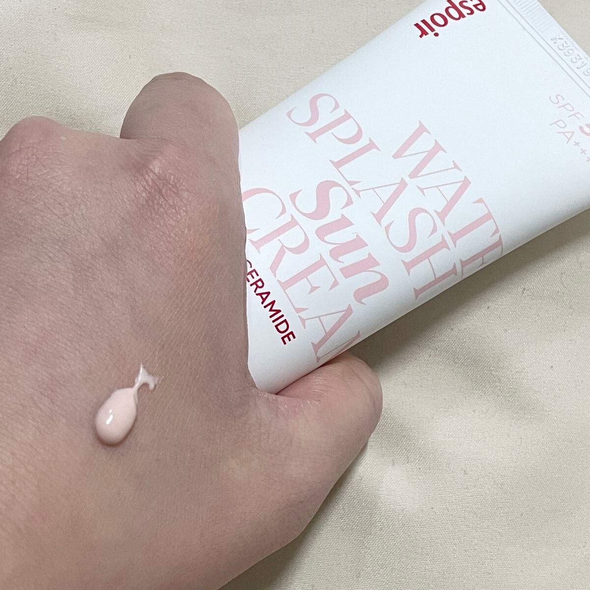 ウォータースプラッシュサンクリーム セラミド/espoir/日焼け止めクリームを使ったクチコミ(2枚目)