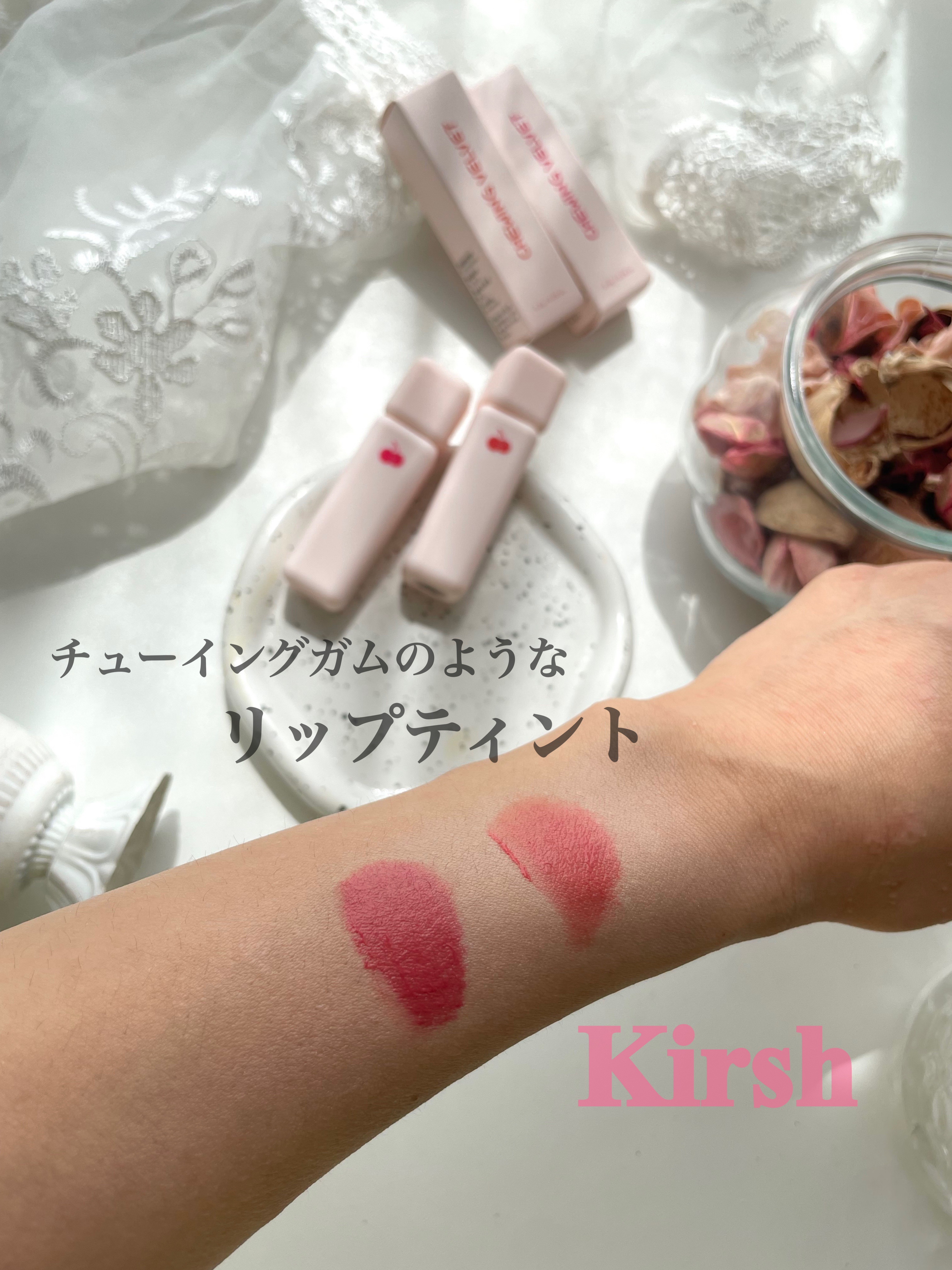 チューインガムベルベットティント 03 MARMALADE PEACH/KIRSH(キルシー)/リップティントを使ったクチコミ（1枚目）