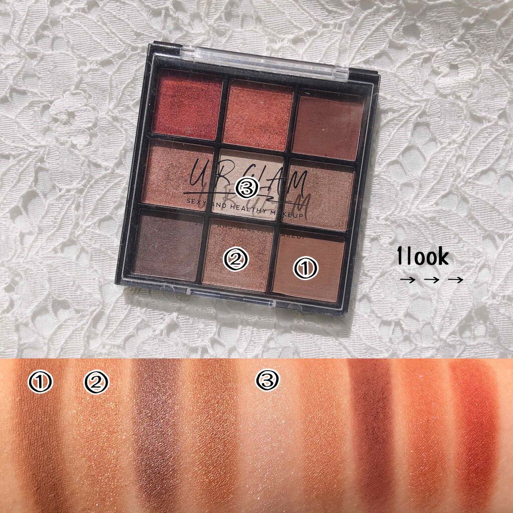 UR GLAM　BLOOMING EYE COLOR PALETTE/U R GLAM/アイシャドウパレットを使ったクチコミ（2枚目）