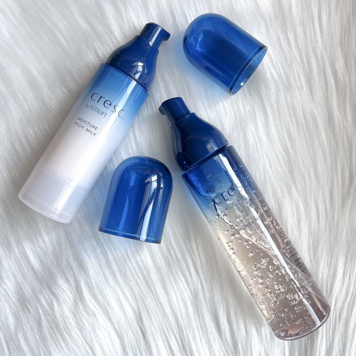 cresc. by ASTALIFT モイスチュア リッチミルクのクチコミ「＼すっごい保湿感！／

クレクスbyアスタリフトの「ジェリーコンディショナー」と「モイスチュア.....」（1枚目）