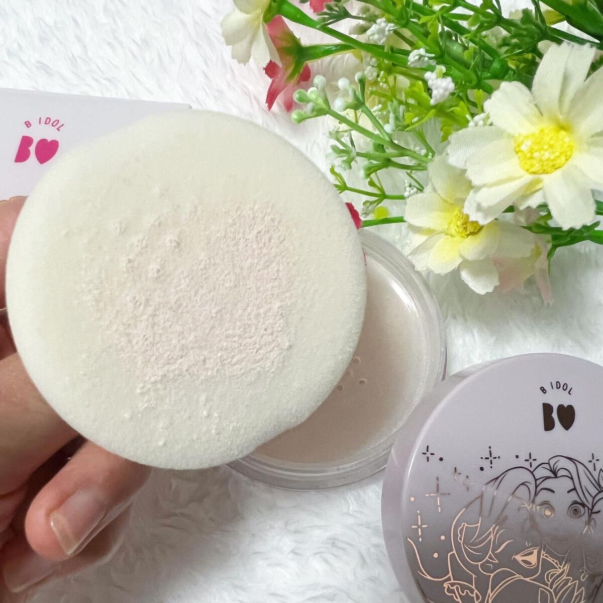 シルクアイスパウダー/b idol/ルースパウダーを使ったクチコミ（2枚目）