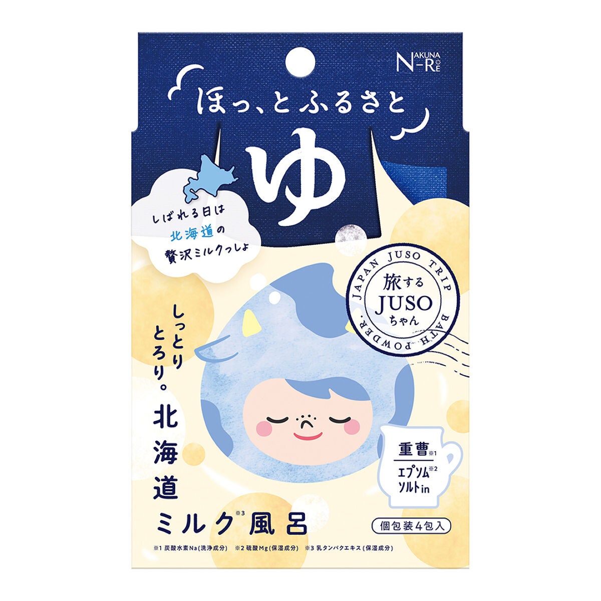 JUSO BATH POWDER ミルク 4包入り