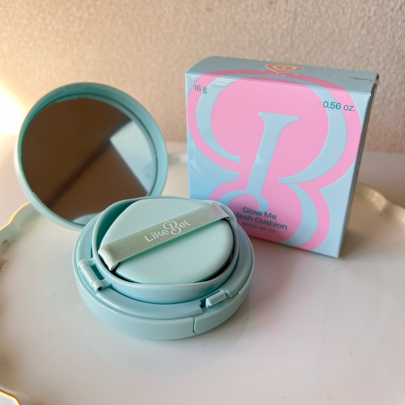 Glow me mesh cushion /Likebel/クッションファンデーションを使ったクチコミ(2枚目)