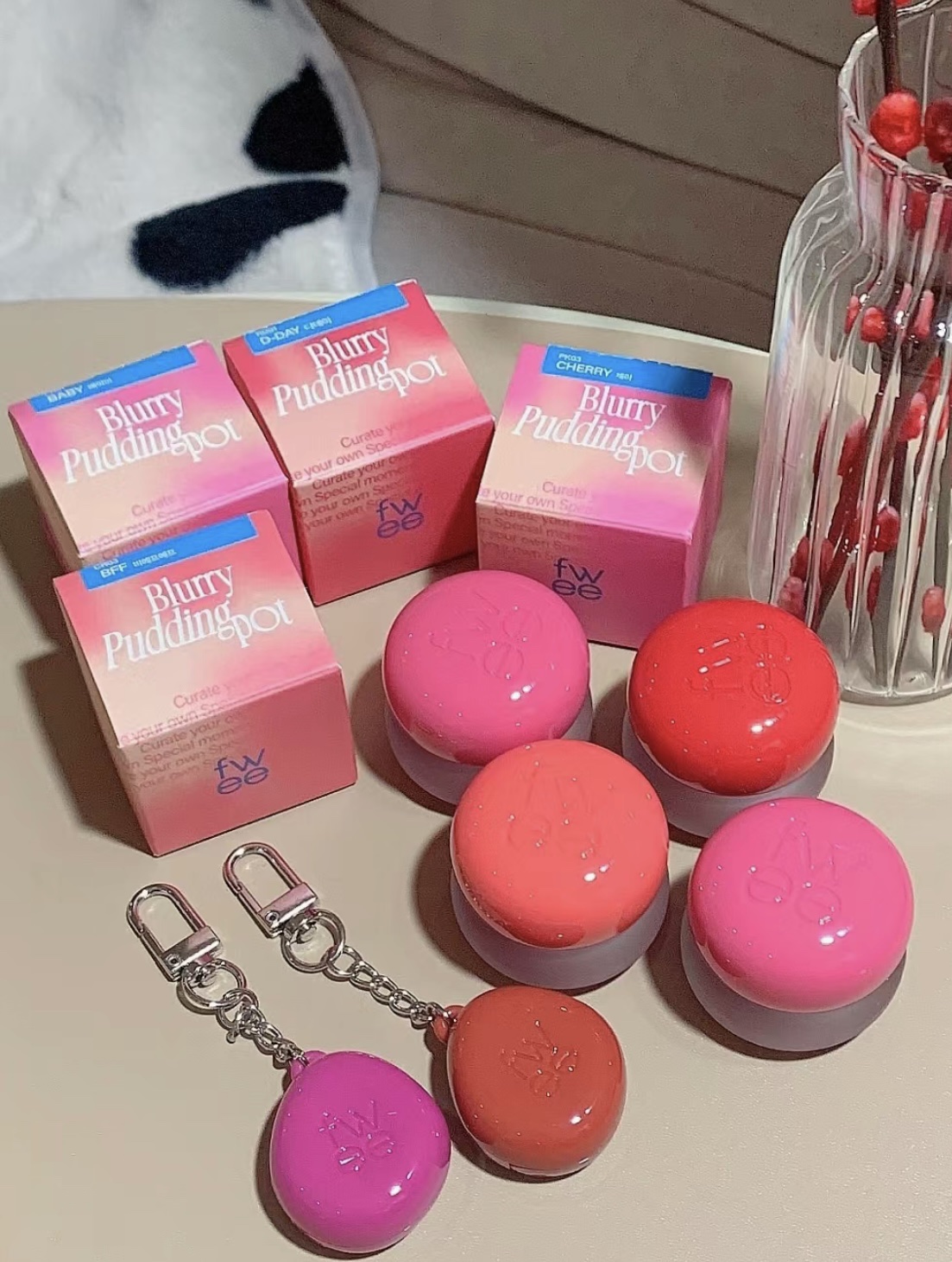 リップアンドチーク ブラーリープリンポット/fwee/口紅を使ったクチコミ（1枚目）