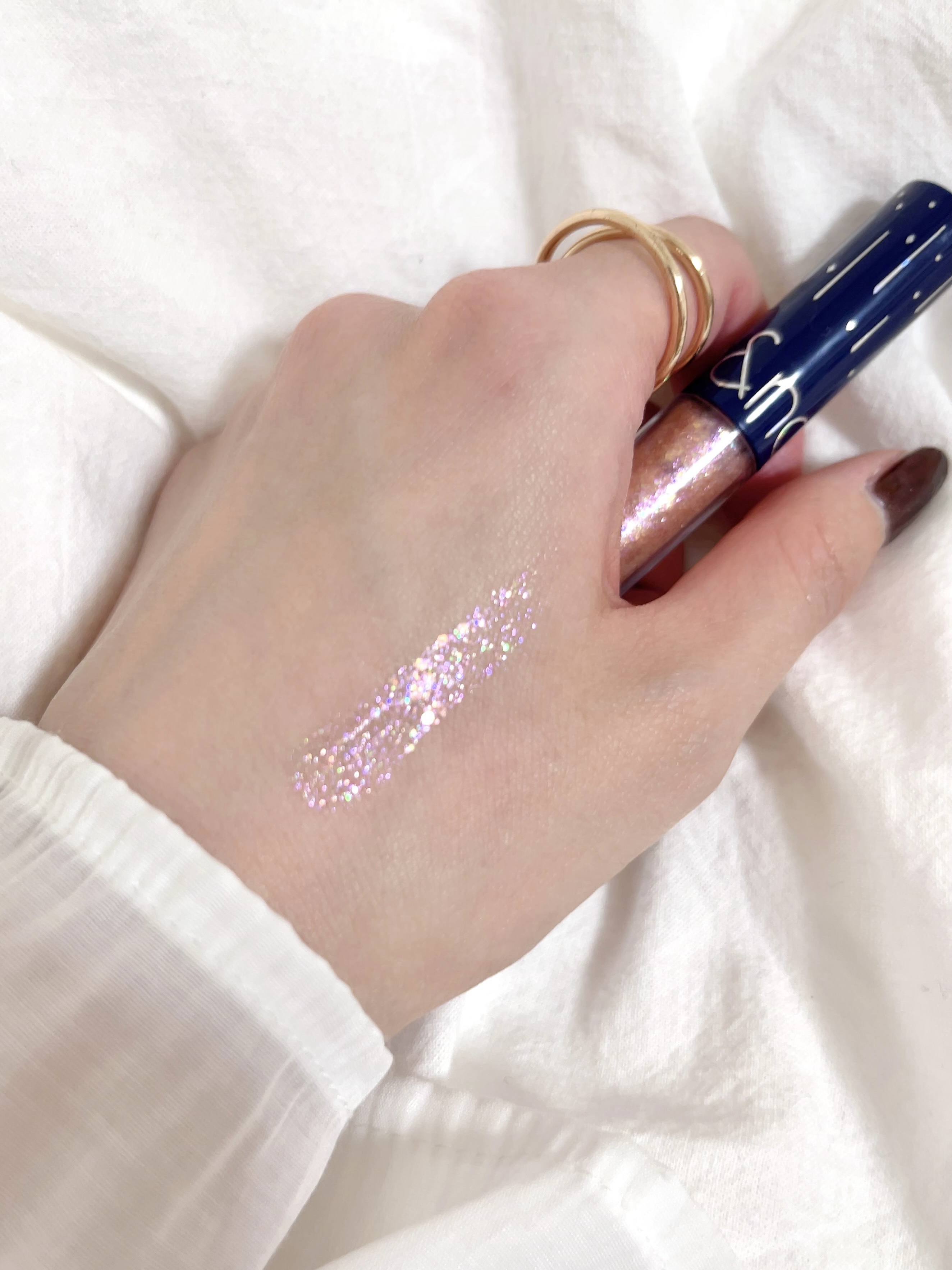 リキッド グリッター シャドウ/rom&nd/グリッターを使ったクチコミ（3枚目）