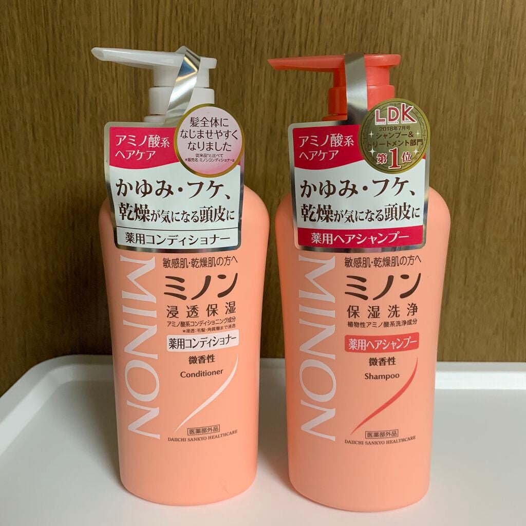 ミノン薬用ヘアシャンプー/薬用コンディショナー/ミノン/市販シャンプーを使ったクチコミ(1枚目)