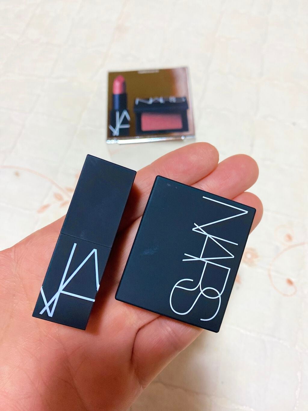ソフトラスト ミニリップ&ブラッシュデュオ/NARS/メイクアップキットを使ったクチコミ(2枚目)
