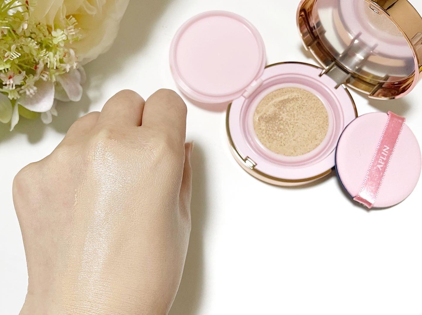 ピンクティーツリーカバーアップグロウクッション/APLIN/クッションファンデーションを使ったクチコミ(2枚目)