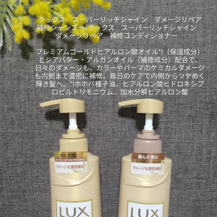 スーパーリッチシャイン ダメージリペア シャンプー/コンディショナー/LUX/市販シャンプーを使ったクチコミ(2枚目)