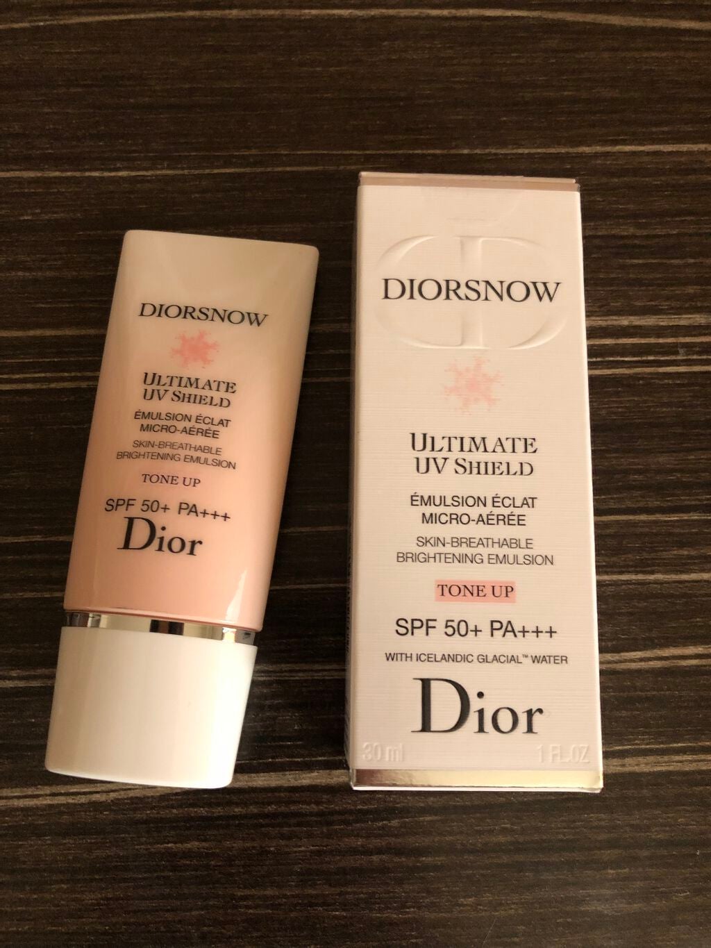 【旧】スノー UVシールド トーンアップ 50+/Dior/日焼け止めミルクを使ったクチコミ(1枚目)