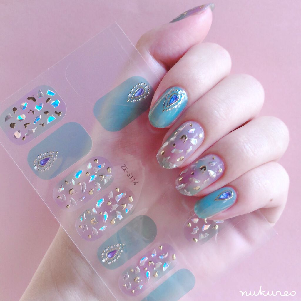 #クリアネイル,#透け感ネイル,#キラキラネイル,#セルフネイル,#緑ネイル,#ニュアンスネイル,#ビジューネイルのネイルデザイン