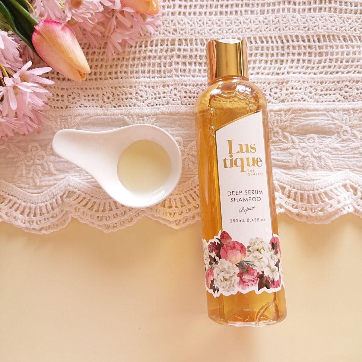 ディープセラムシャンプー リペア/クリームトリートメント モイスト/Lustique/サロンシャンプーを使ったクチコミ(1枚目)