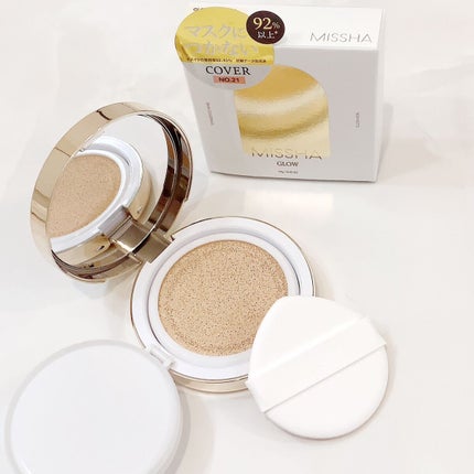 グロウ クッション ライト <ライトタイプ>/MISSHA/クッションファンデーションを使ったクチコミ(3枚目)