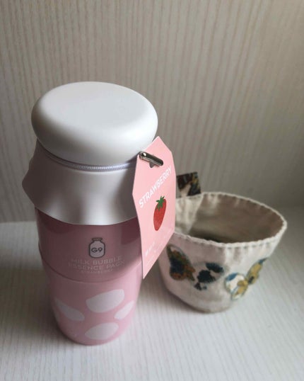 MILK BUBBLE ESSENCE PACK #STRAWBERRY/G9SKIN/美容液を使ったクチコミ(1枚目)