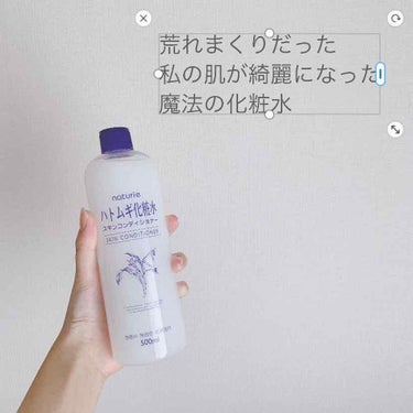 naturie ハトムギ化粧水 スキンコンディショナー500ml  ¥650（税抜）

結構さっぱりしていて使いやすいので、ベタベタするのが嫌っていう人にはすごくオススメです！



私は中学１年生の頃