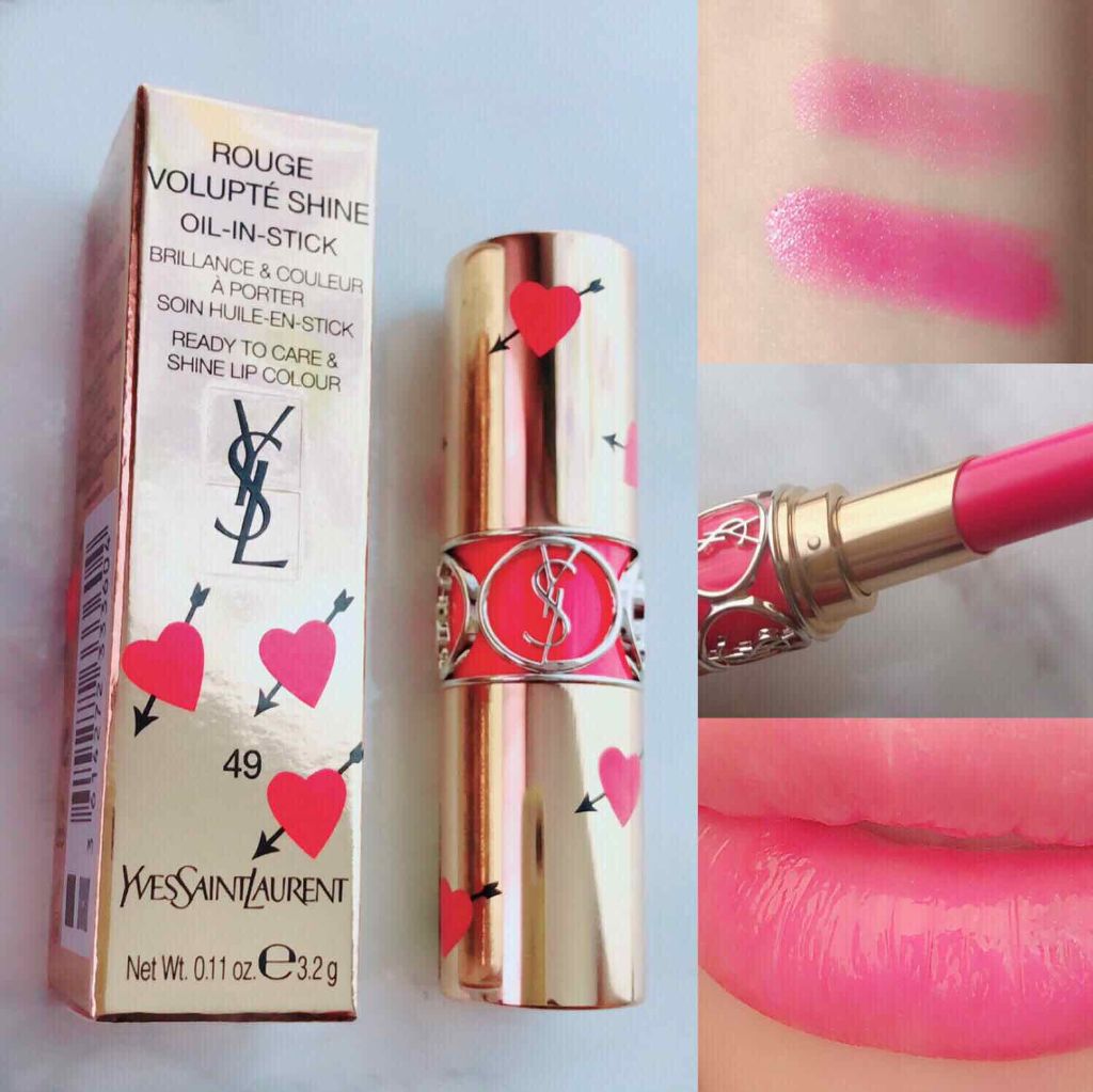 ルージュ ヴォリュプテ シャイン/YVES SAINT LAURENT BEAUTE/口紅を使ったクチコミ(3枚目)