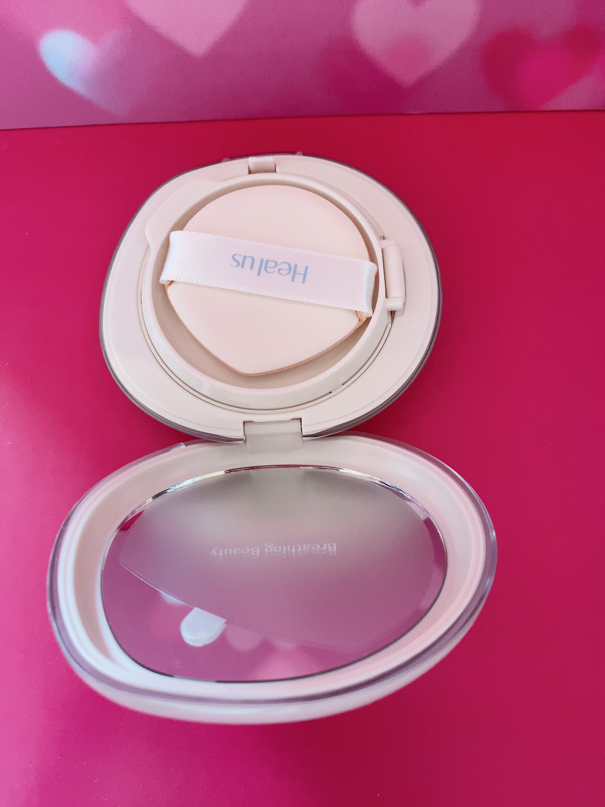 ブリージンググロークッション/Healus/クッションファンデーションを使ったクチコミ（3枚目）