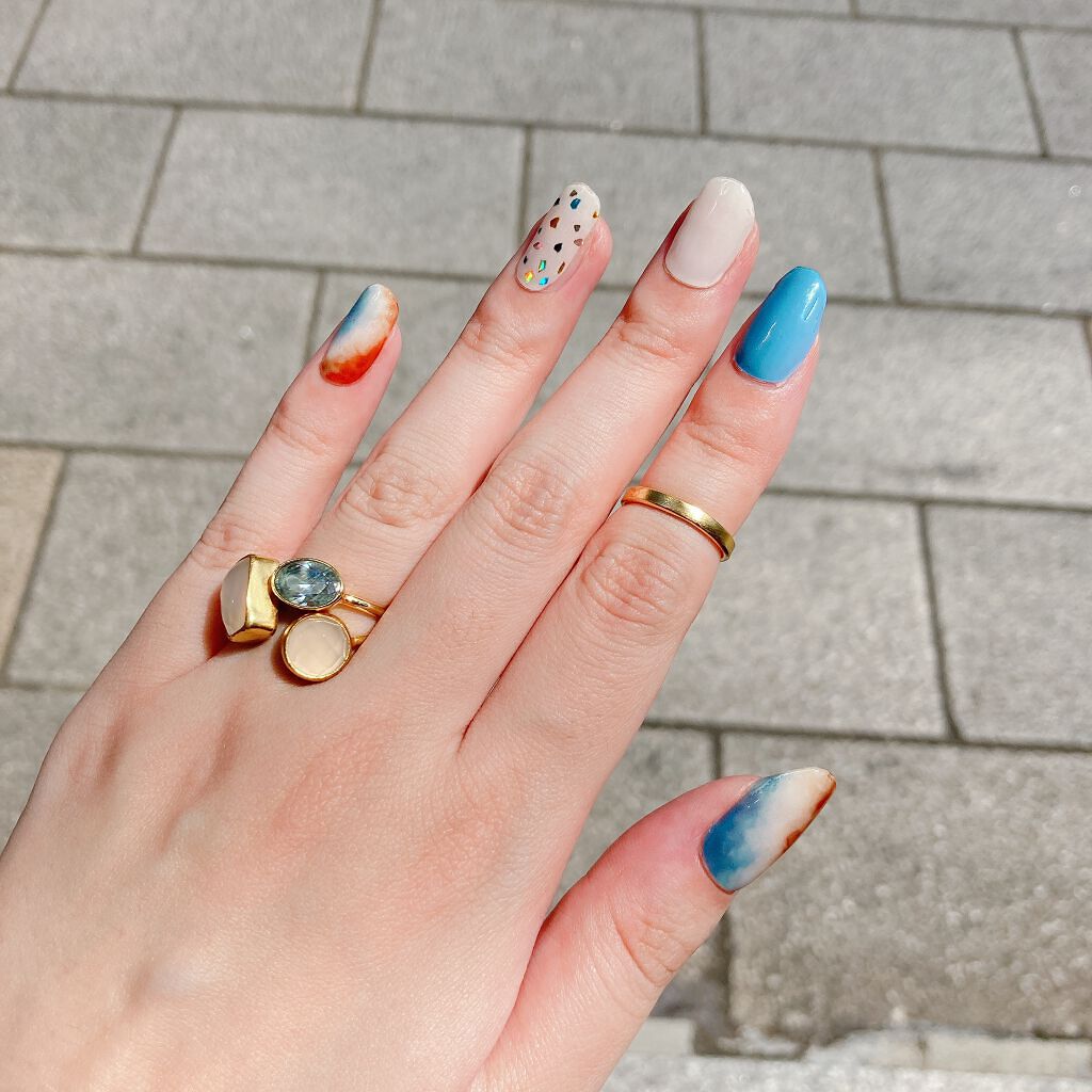 セミキュアジェルネイル(ハンド)/ohora/ネイルシールを使ったクチコミ(1枚目)