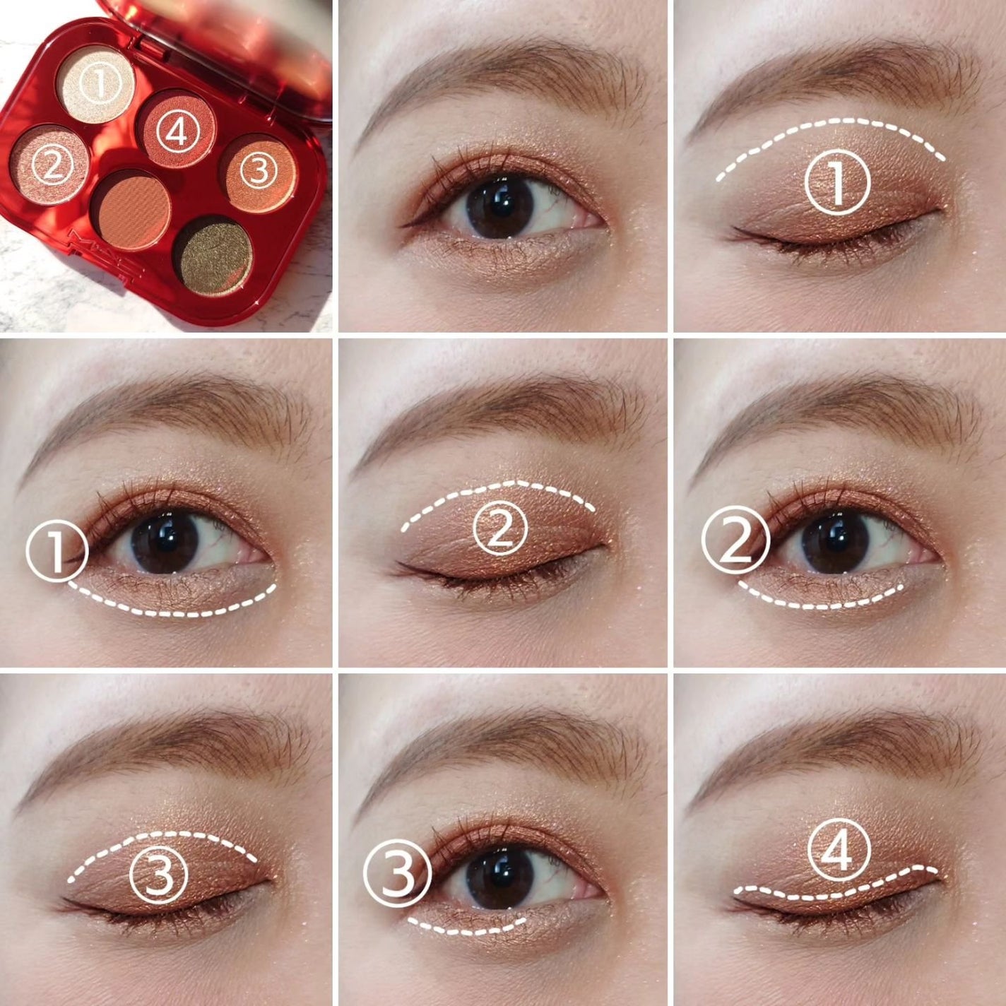 スモール アイシャドウ ×6 ラブストラック ラック/M・A・C/アイシャドウパレットを使ったクチコミ(4枚目)