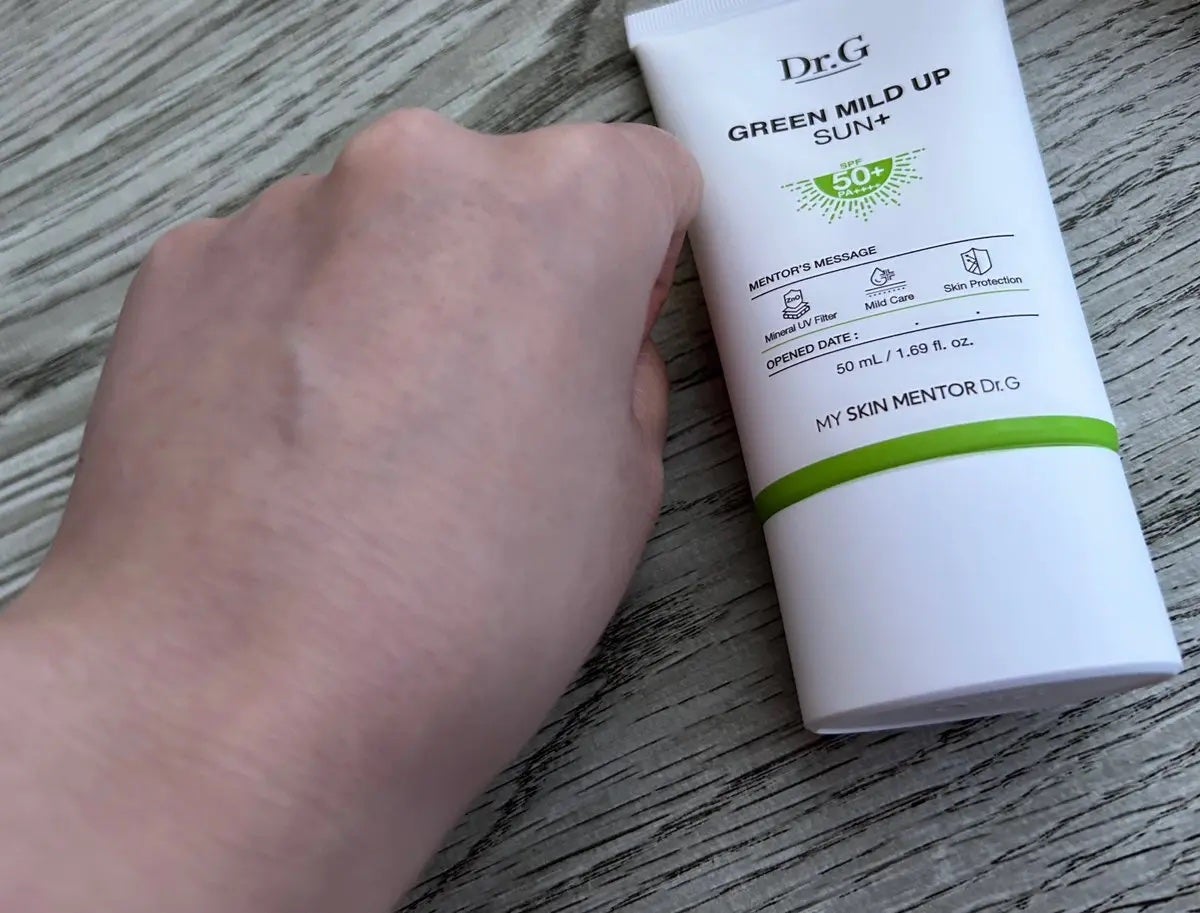 グリーンマイルドアップサンプラス/Dr.G/日焼け止めクリームを使ったクチコミ(3枚目)