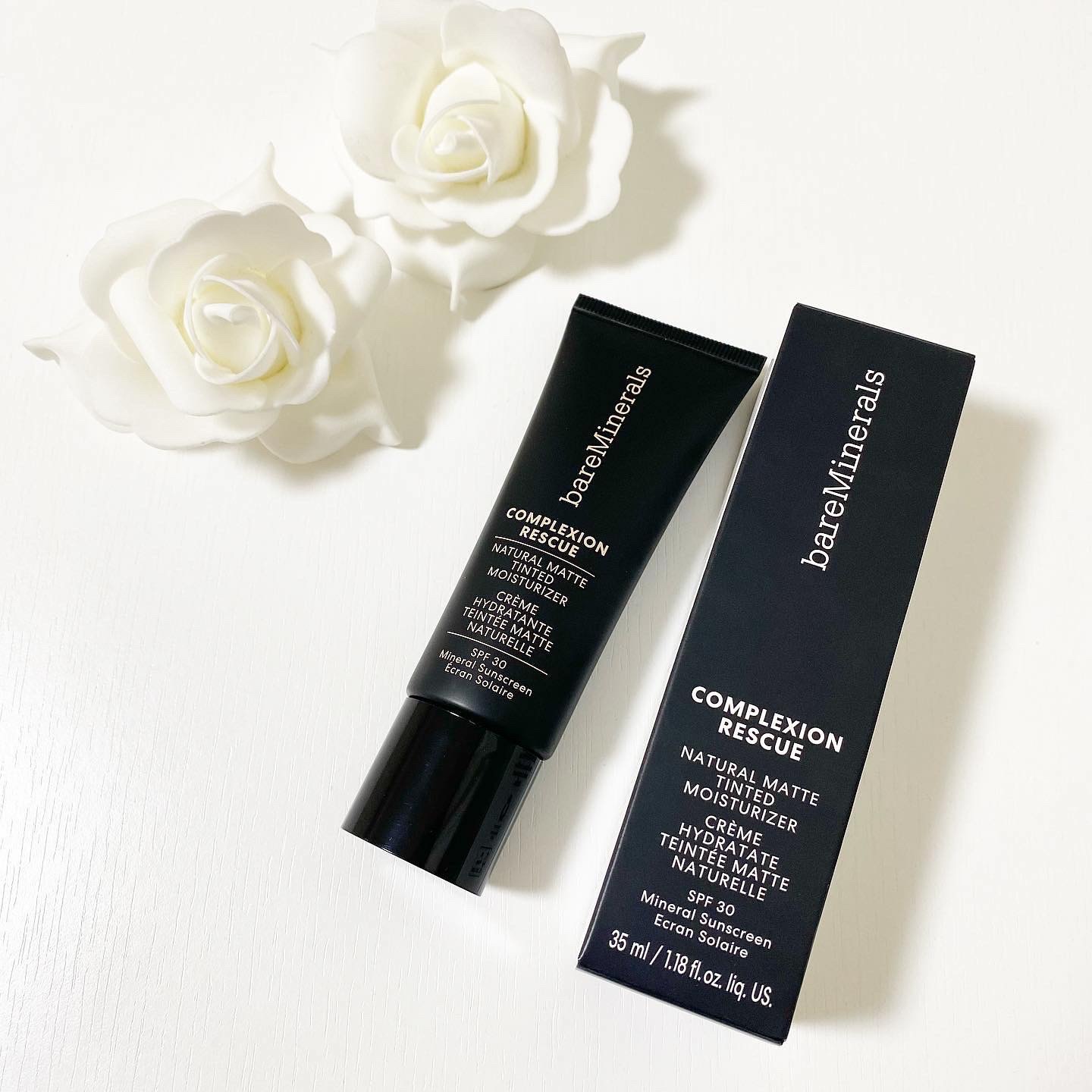 CR ナチュラル マット モイスチャライザー/bareMinerals/クリーム・エマルジョンファンデーションを使ったクチコミ（1枚目）