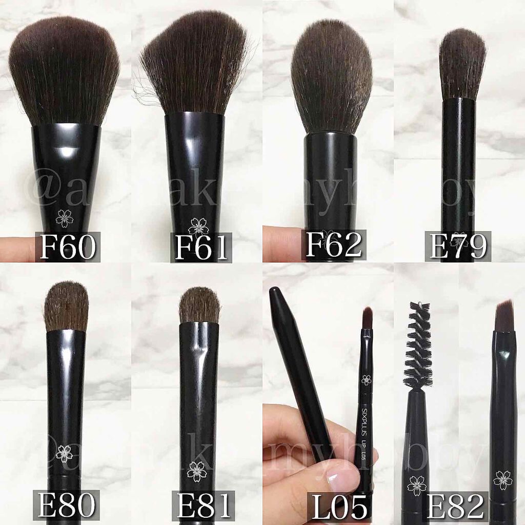 ブラックメイクブラシ8本セット-Dawnシリーズ/SIXPLUS/メイクブラシを使ったクチコミ（3枚目）