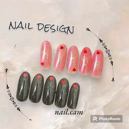 parkikoi パル ハートホロのクチコミ「ハートホロを使ったネイル💅
ワンポイント付けるだけで可愛くなります♡
✂ーーーーーーーーー.....」(1枚目)