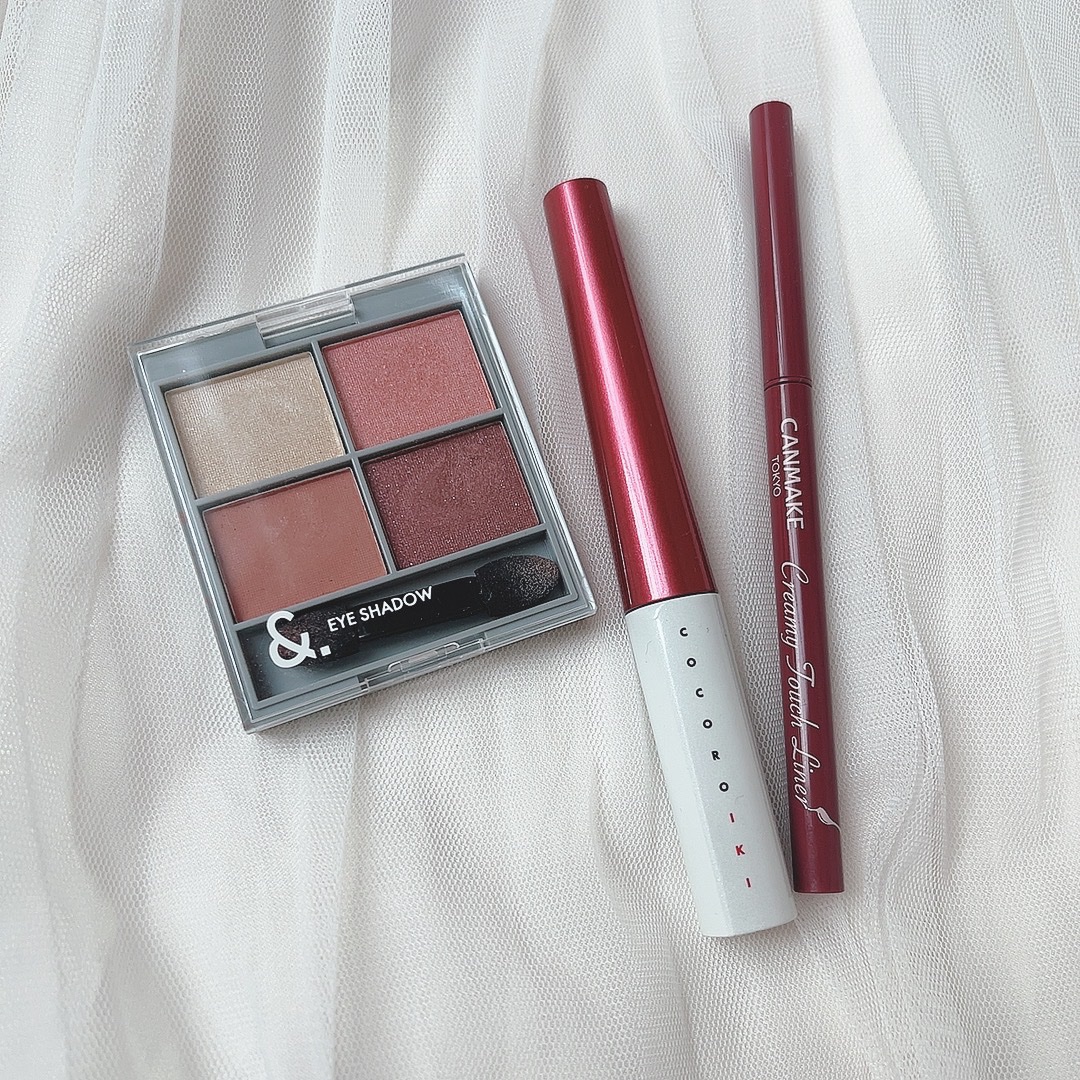 &. アイシャドウパレット ピンクモーヴ/DAISO/アイシャドウパレットを使ったクチコミ（2枚目）