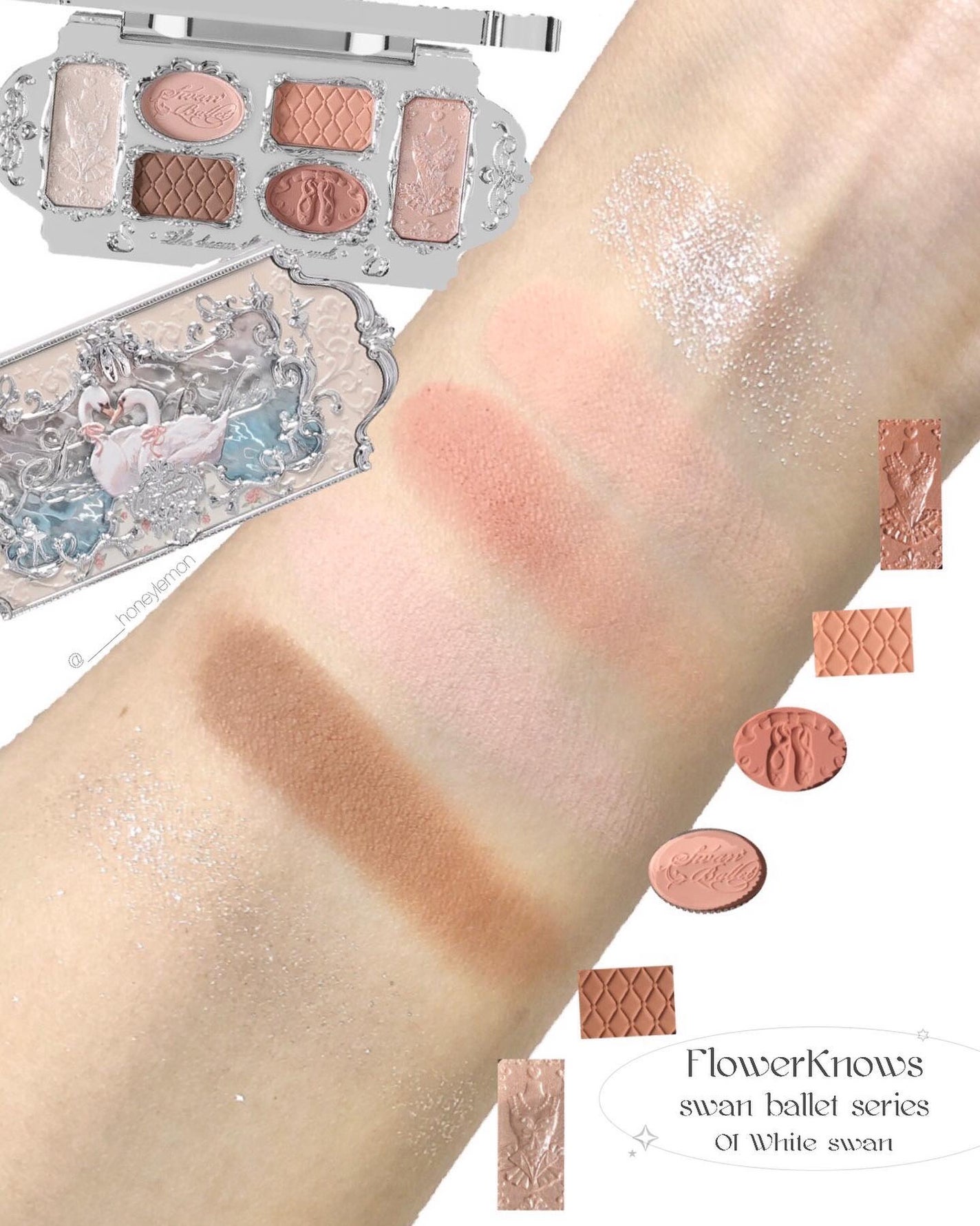 フラワーノーズスワンバレエシリーズ アイシャドウパレット/FlowerKnows/アイシャドウパレットを使ったクチコミ(3枚目)