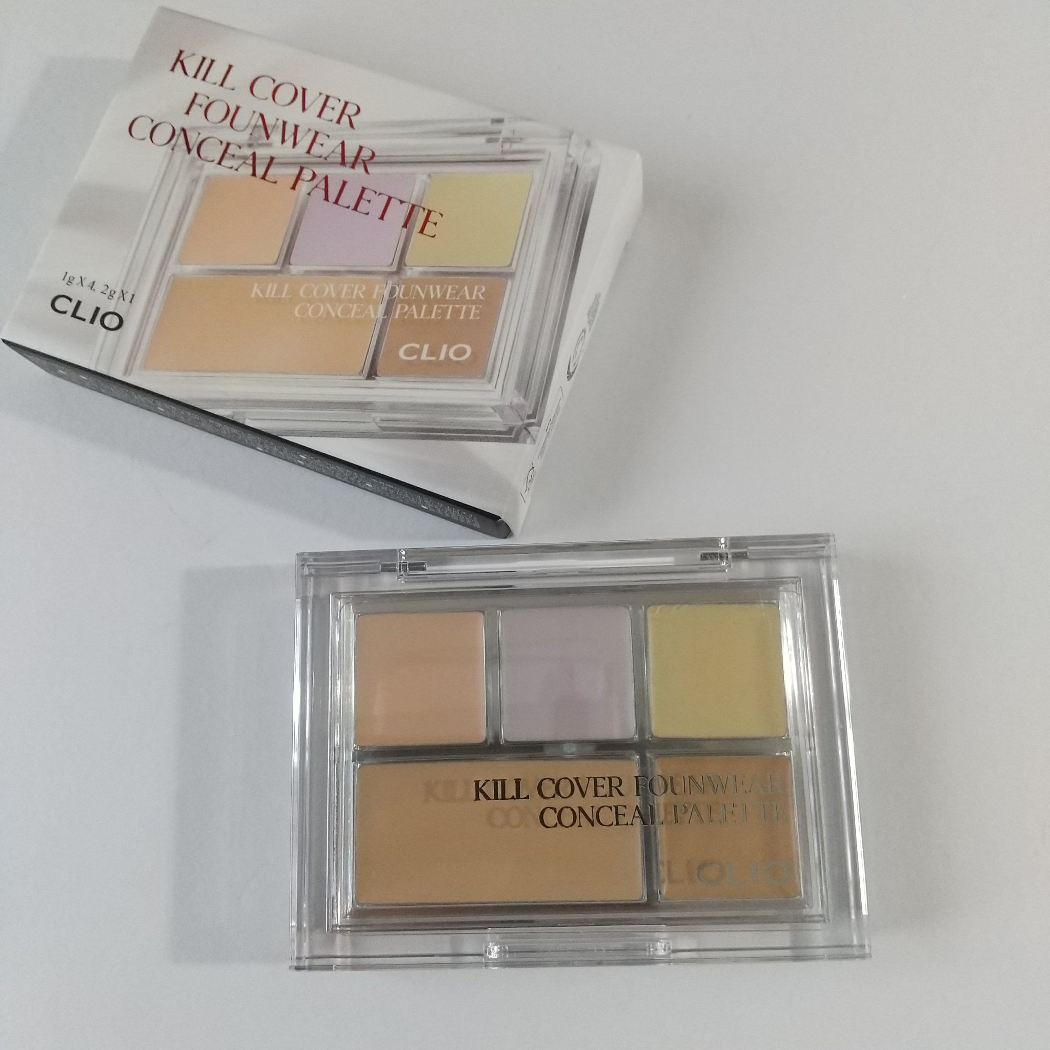 CLIO キル カバー ファンウェア コンシール パレットのクチコミ「LIPSさまから通じてCLIOのコンシーラーを頂きました。
ありがとうございました。

頂いて.....」（1枚目）