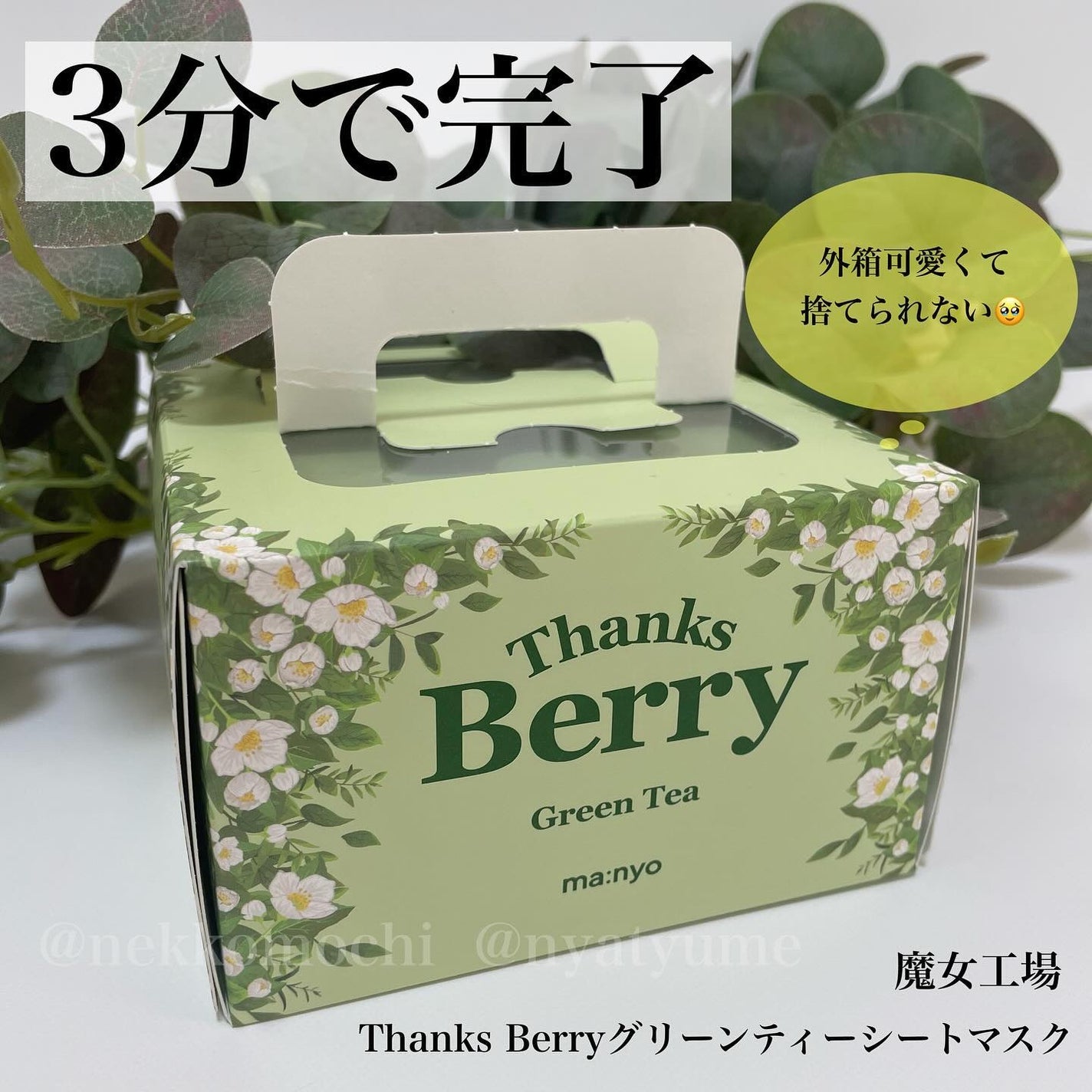 Thanks Berry グリーンティーシートマスク/manyo/シートマスク・パックを使ったクチコミ(1枚目)