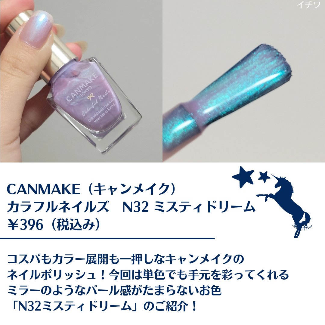カラフルネイルズ/キャンメイク/マニキュアを使ったクチコミ（2枚目）