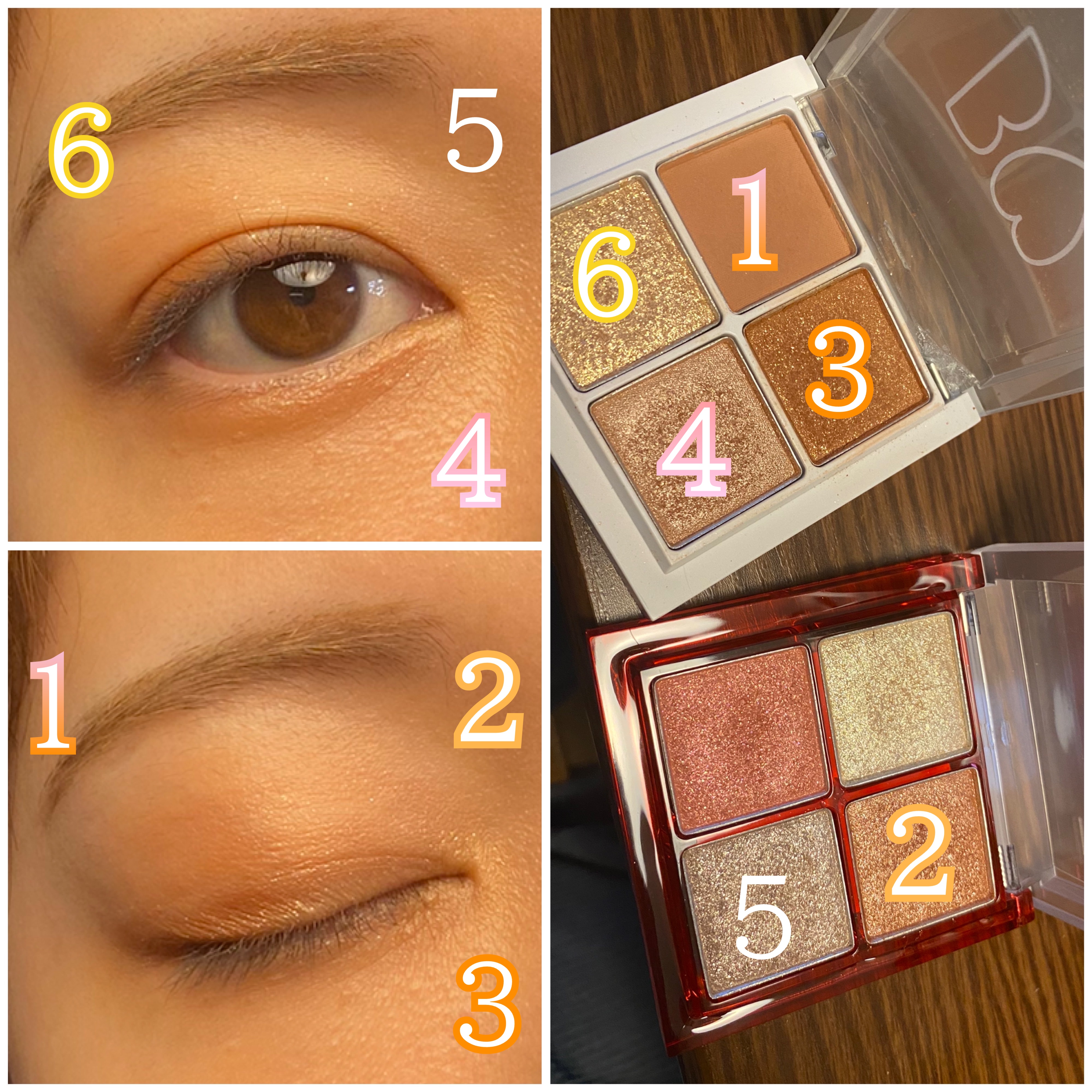 THE アイパレR 03 秘密のオレンジ【新】/b idol/アイシャドウパレットを使ったクチコミ（2枚目）