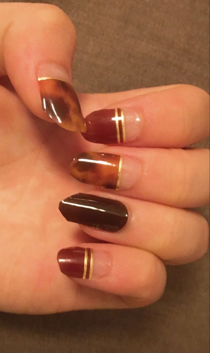 貼るジェルネイル/セリア/ネイルシールを使ったクチコミ(6枚目)