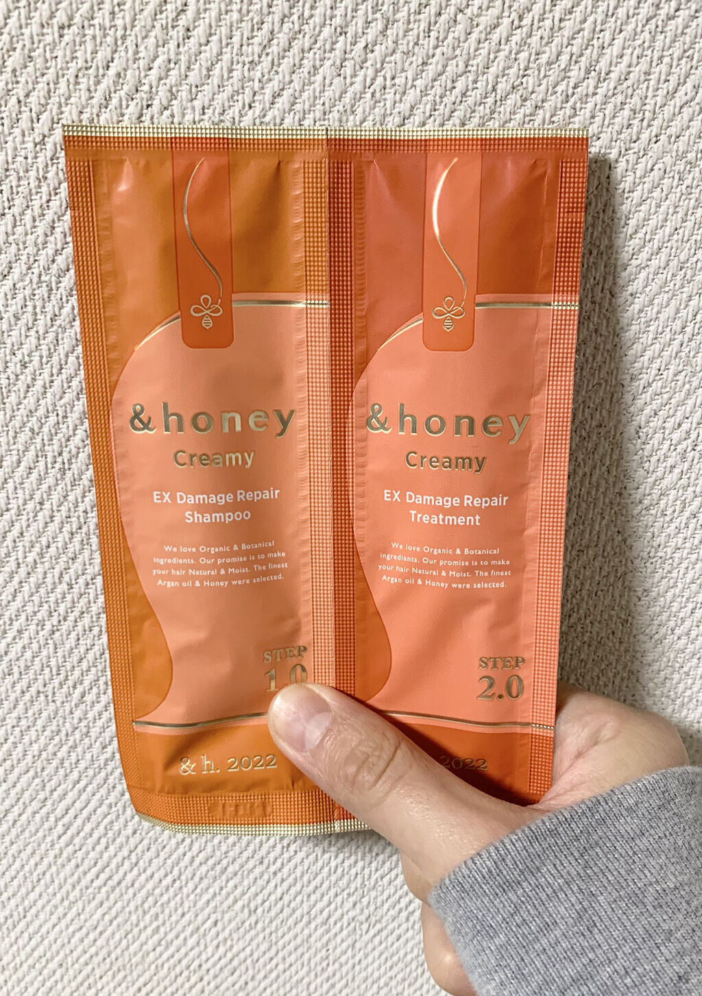 Creamy EXダメージリペアシャンプー1.0/ヘアトリートメント2.0/&honey/市販シャンプーを使ったクチコミ（1枚目）